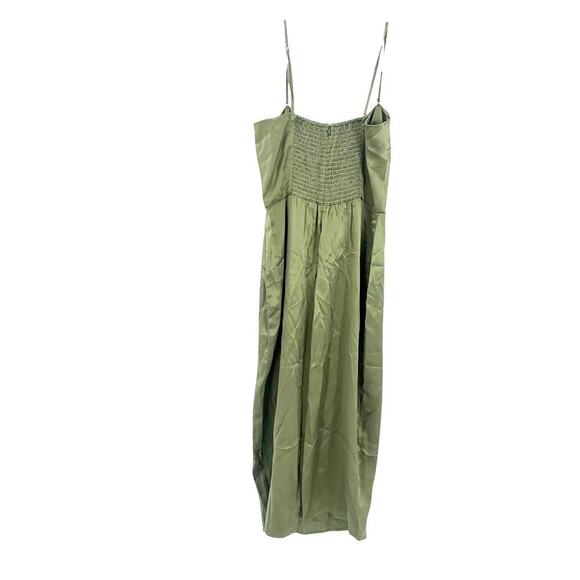 Reformation Oaklie Strap Silk Midi Slip Dress Sleeveless Artichoke Size 4 NWT - Picture 3 of 11